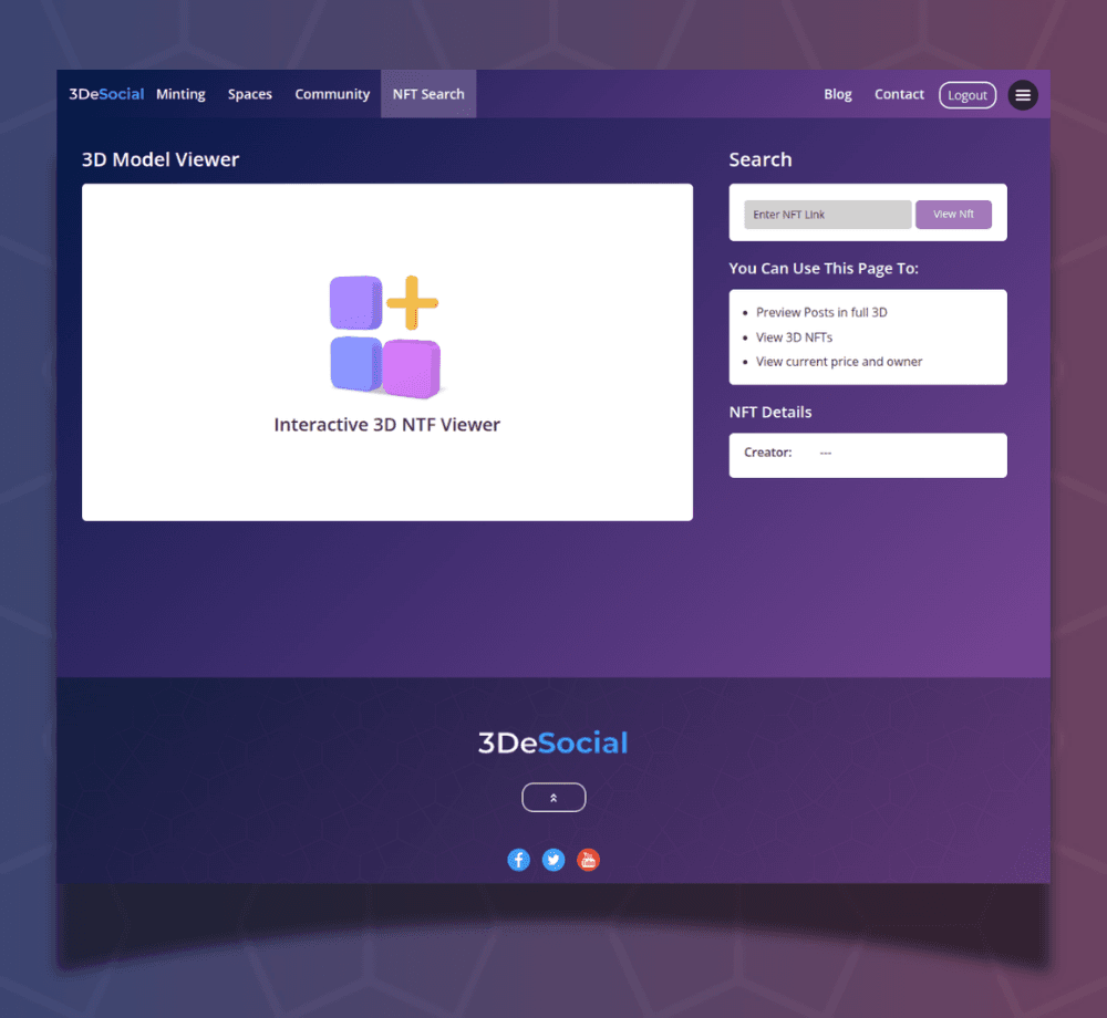 Interactive 3D NFT Viewer