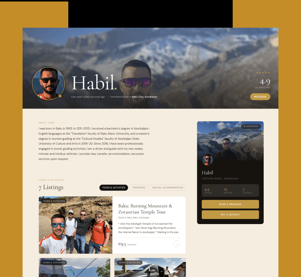 Rich Host & Listing Profiles