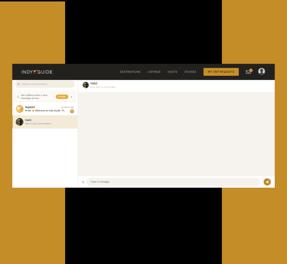 Real-Time Traveler-Host Messaging