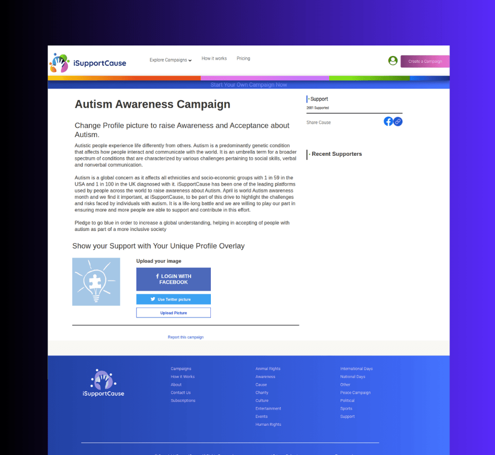 Live Campaign Pages