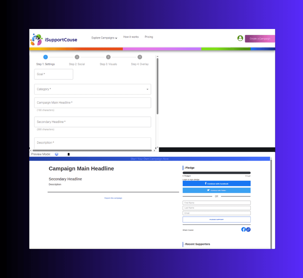 Four-Step Builder With Live Preview
