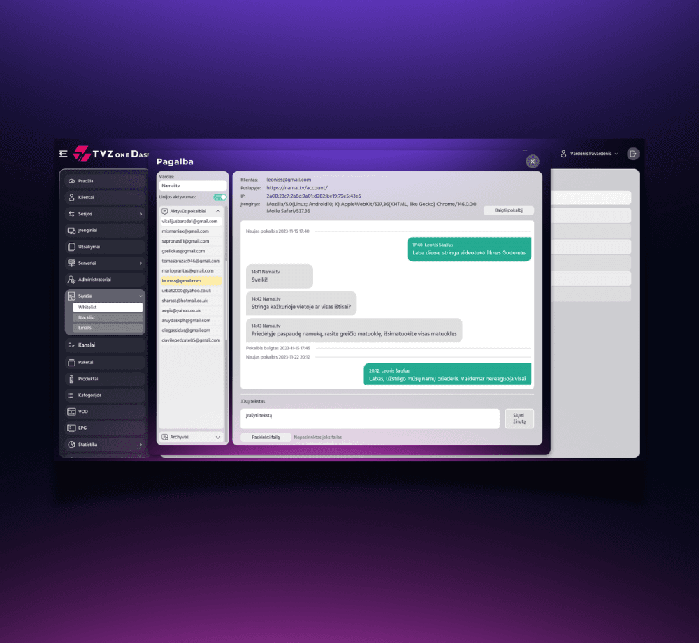 Native Live Support Console
