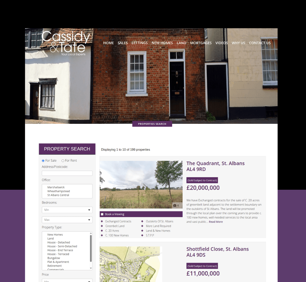 Filterable Property Search