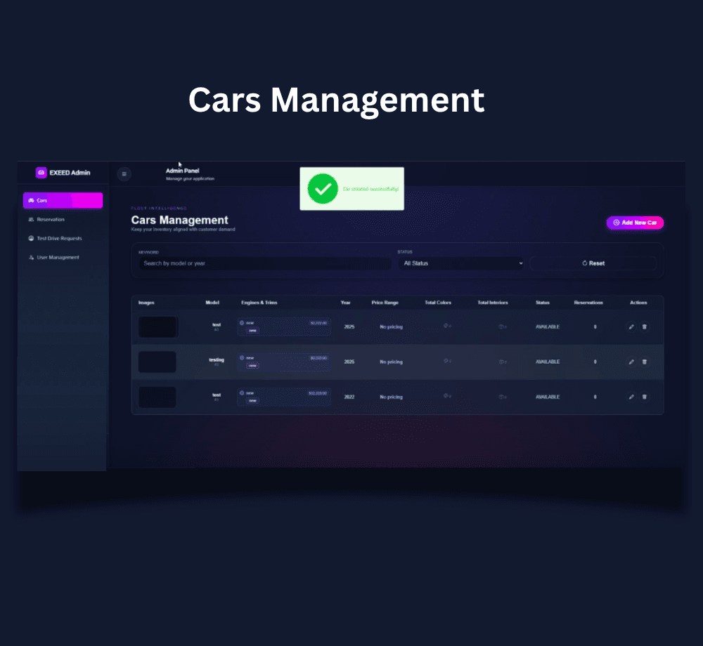 Full Admin Dashboard