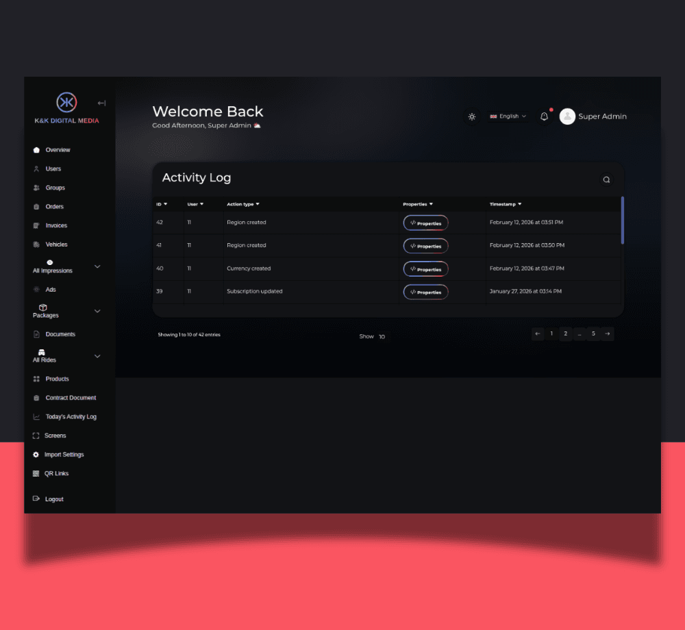 Documents & Activity Log