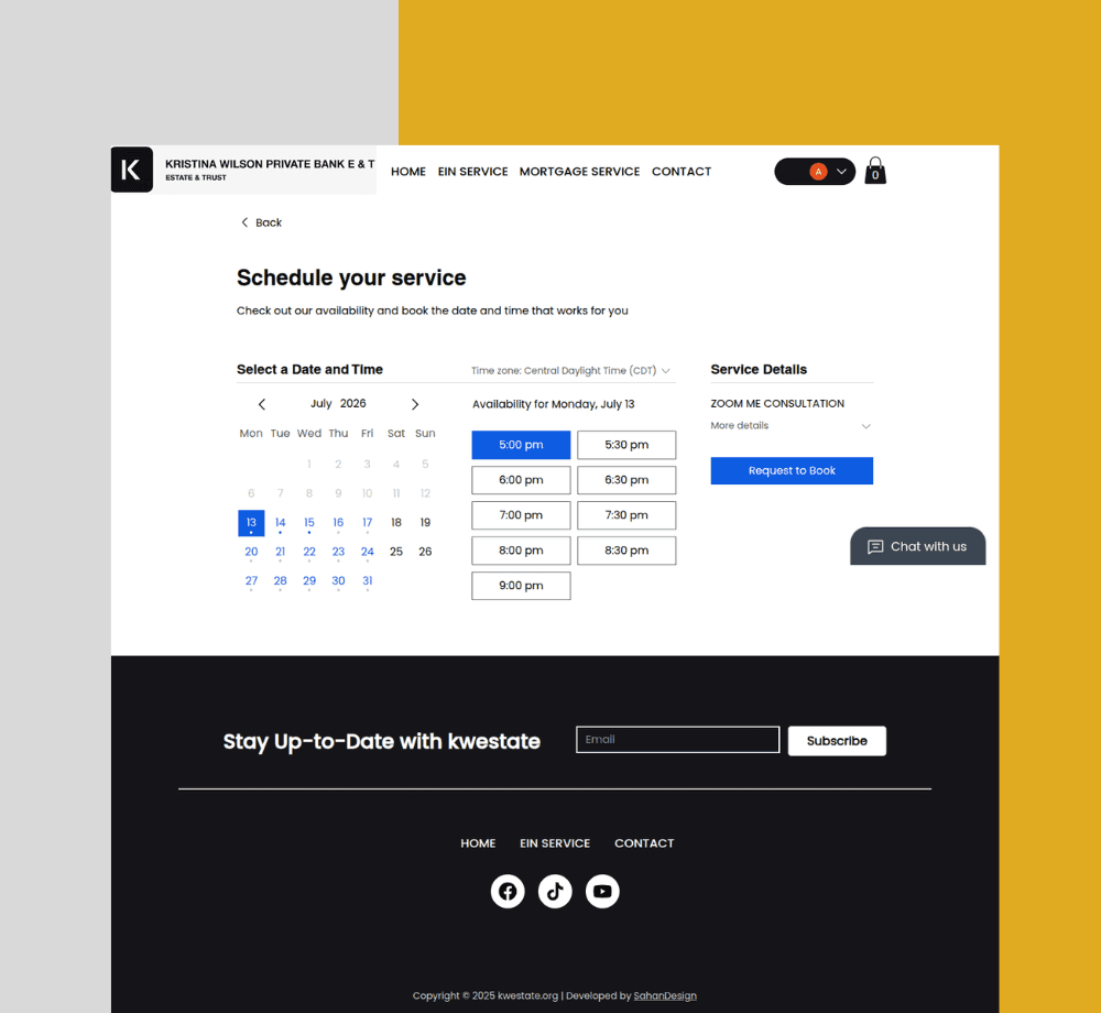 Zoom Consultation Booking