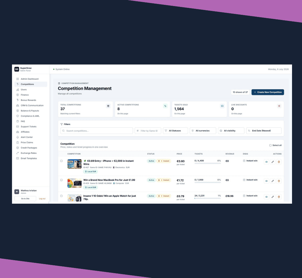 Admin Competition Management