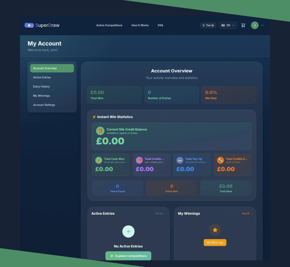 Personal Account Dashboard